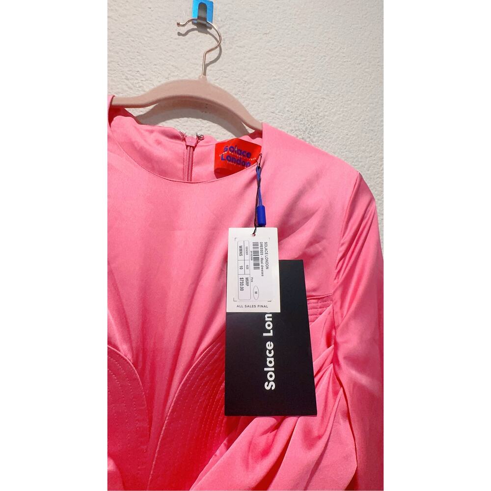 solace london tibby maxi pleated dress pink  size UK10/US6 - Picture 7 of 10